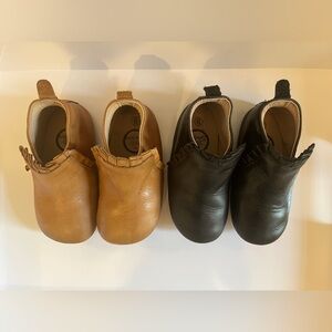 Little Love Bug Mila Boots in Desert Sand Brown and Midnight Black LLB Size 9